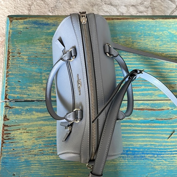 Coach light blue leather handbag - Picture 2 of 9